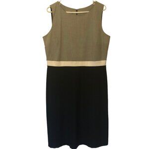 Talbots sleeveless color-blocked sheath dress sz 14